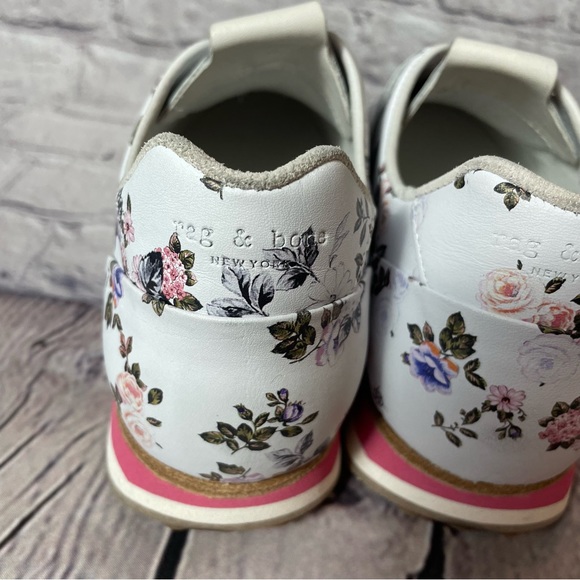New Rag & Bone Dylan Elastic Runner Floral Slip On Sneakers Size 38.5 US 8.5 - Picture 10 of 13